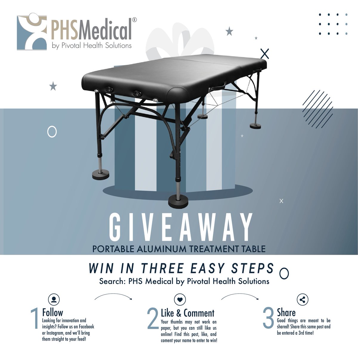 PHSMedical's tweet image. Follow the steps to enter to win! 
#APTAPPS #APTA #PHSMedical #Healthcare