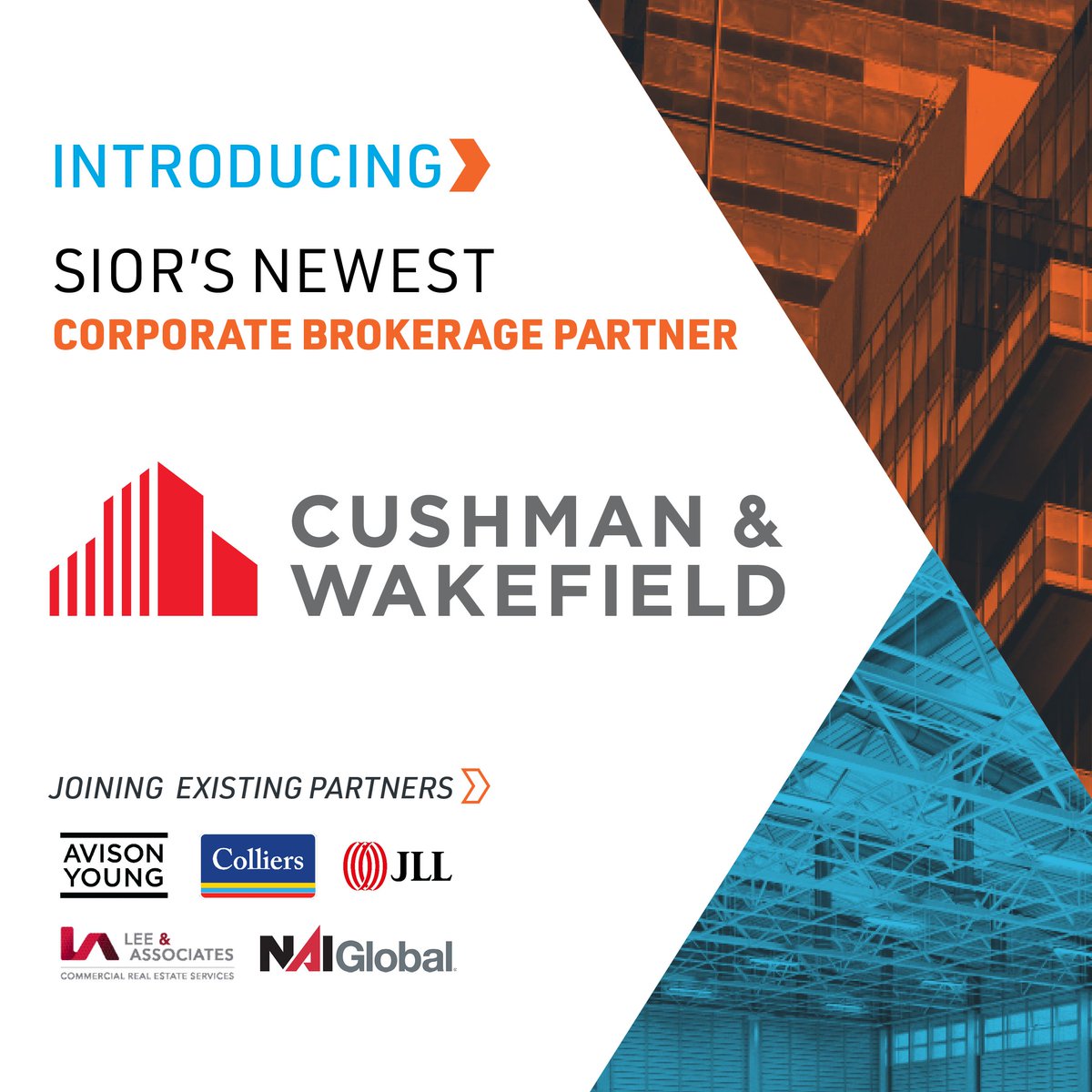 We are beyond excited to welcome <a href="/CushWake/">Cushman & Wakefield</a> as SIOR's newest Corporate Brokerage Partner! Here's to working together to drive transformative change and elevate the #CRE industry to new heights.