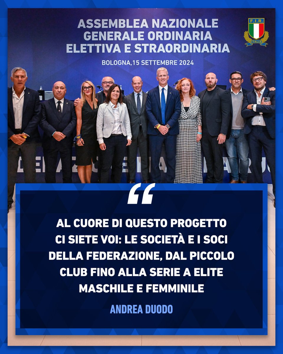 Federugby's tweet photo. 🔷 Pronti per una nuova stagione #insieme: il messaggio del Presidente #Duodo alle Società 👉 https://t.co/JKUgshYcFR

#rugbypassioneitaliana https://t.co/sJ7L01P6eo