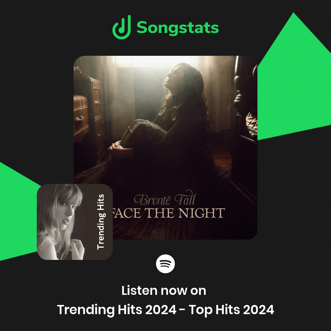 <a href="/brontefallband/">Brontë Fall</a> Boom! Your track "Face The Night" got added to 'Trending Hits 2024 - Top Hits 2024' with over 53K Followers on Spotify!