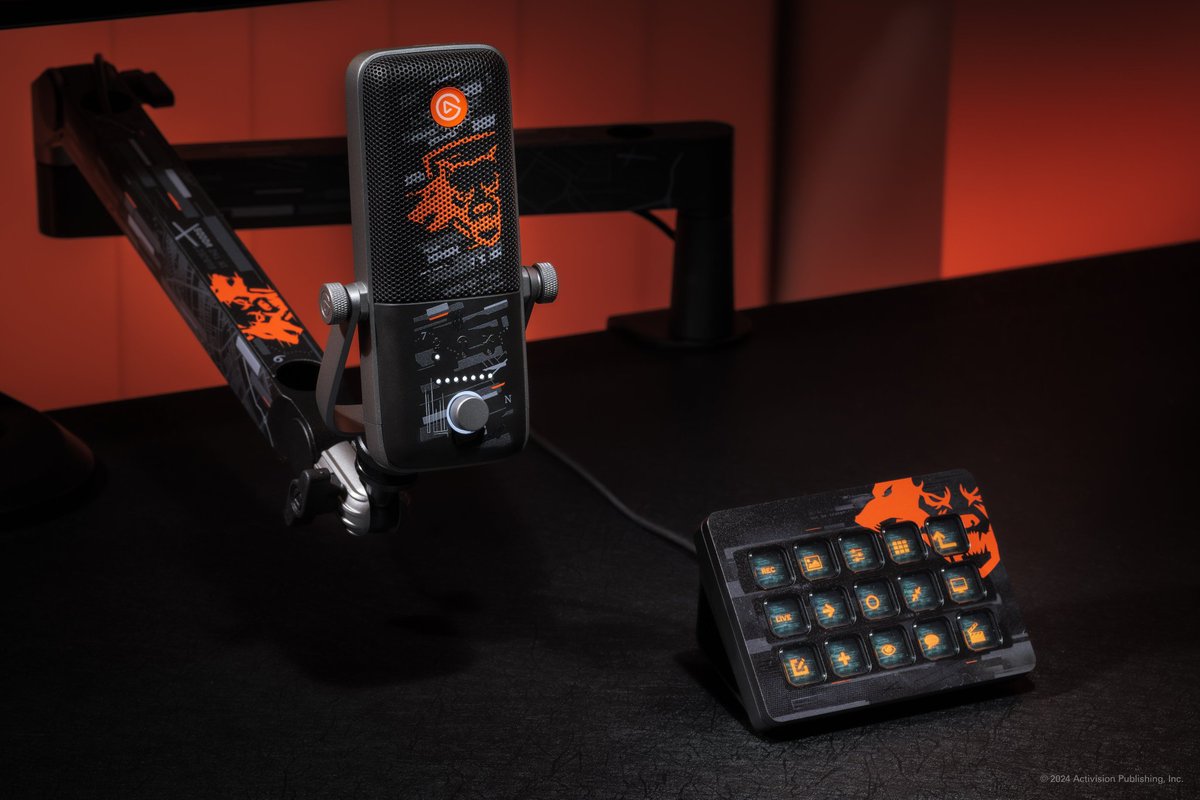 FrenchStallion's tweet photo. For the launch of #BlackOps6, Elgato has released a full lineup of its best products in the game's colors!

More info: ➡️ https://t.co/6eefm6ueae ⬅️

@callofdutyFR @elgatoFRA #ElgatoPartner
©2024 Activision Publishing, Inc https://t.co/Jm2WSqIMA9