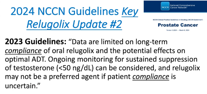 urotoday's tweet photo. @NCCN 2024 #ProstateCancer Guidelines Update: #Relugolix gains prominence in treating #mCSPC. @RKSayyid @USC &amp; @zklaassen_md @gacancercenter explore significant updates in this space. #WatchNow on UroToday > https://t.co/zzqKXVwF8l https://t.co/yfqL938FL3