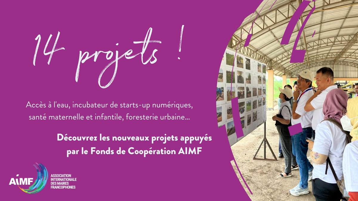 AIMF (@aimfrancophones) on Twitter photo 🌍 3 millions d'habitants impactés !
📌 Au total ? 10 suites de projets et 4 nouveaux projets dans 11 pays.
🔎 Ces financements ont été votés par le Bureau de l'AIMF à la veille du Sommet de la Francophonie et à l'occasion de la Conférence internationale Urbanisme en Francophonie 🌍 3 millions d'habitants impactés !
📌 Au total ? 10 suites de projets et 4 nouveaux projets dans 11 pays.
🔎 Ces financements ont été votés par le Bureau de l'AIMF à la veille du Sommet de la Francophonie et à l'occasion de la Conférence internationale Urbanisme en Francophonie