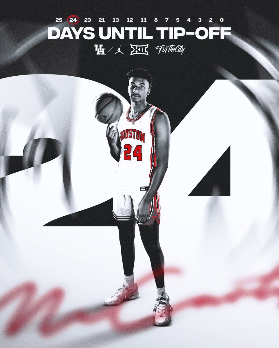 Houston Men's Hoops ๐ ๐พ (@uhcougarmbk) on Twitter photo It's Friday...
And freshman forward <a href="/Chasemccarty21/">Chase McCarty</a> wants everyone to know...
Only #โฃ2โฃ4โฃ days until tip-off in Fertitta Center
#ForTheCity x #GoCoogs It's Friday...
And freshman forward <a href="/Chasemccarty21/">Chase McCarty</a> wants everyone to know...
Only #โฃ2โฃ4โฃ days until tip-off in Fertitta Center
#ForTheCity x #GoCoogs