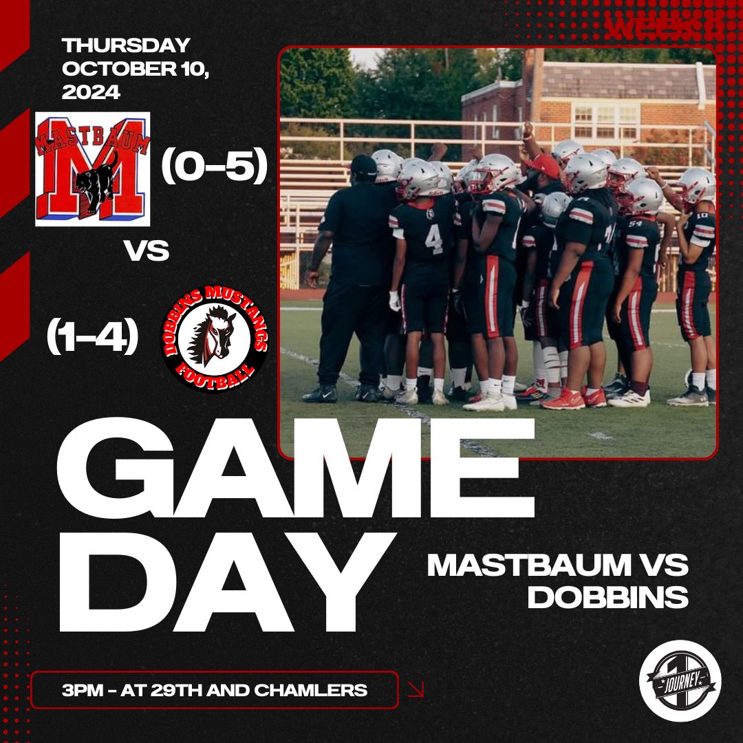 DMustangs_fb's tweet photo. GAMEDAY VS MASTBAUM‼️Football Back At Chalmers Today Looking To Go Out And Get A Dub  #WarReady🐎🔥 #HEARTSFORNAY❤️ https://t.co/58dQwDdukM