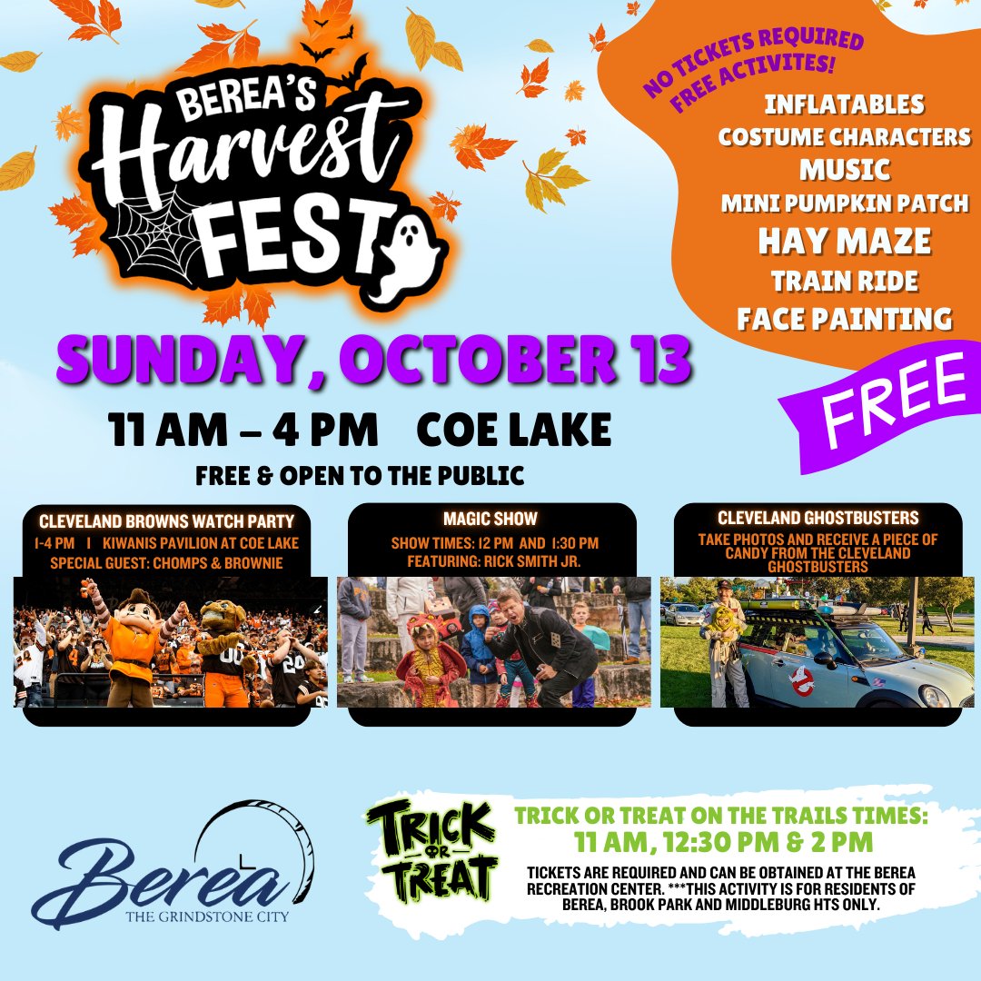 Cuyahoga County OEM (@cuyahogaoem) on Twitter photo Come out and visit our table at the Berea Harvest Festival - Trick or Treat on the Trails this Sunday! ๐๐ฌ
Every child gets a piece of candy and every adult gets a family communications plan! #BePrepared
<a href="/CuyahogaCounty/">Cuyahoga County</a> Come out and visit our table at the Berea Harvest Festival - Trick or Treat on the Trails this Sunday! ๐๐ฌ
Every child gets a piece of candy and every adult gets a family communications plan! #BePrepared
<a href="/CuyahogaCounty/">Cuyahoga County</a>