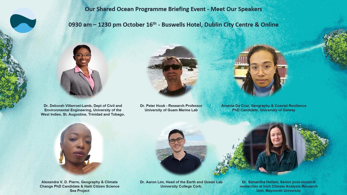 OurSharedOcean's tweet photo. Our Shared Ocean - Building SIDS Partnerships
Oct 16th; 0950am

Our 1st Programme Update
Not too late to Register
👉 https://t.co/F2lghM4eJ5

More Speakers Confirmed!!
🇭🇹 🇹🇹 🇬🇺 🇹🇱 🇧🇿 🇫🇯 🇧🇲 🇯🇲 🇮🇪

@MarineInst @Irish_Aid https://t.co/qbxl3tbuvV