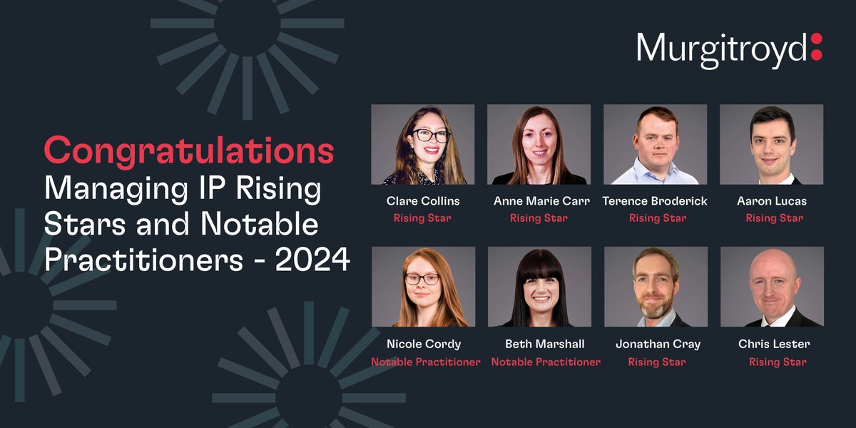 ⭐ We're celebrating more success for Murgitroyd attorneys, as eight attorneys have been named in IP STARS recent listing. Congratulations to all the below attorneys! 

For more on this latest Managing IP listing, see our latest news article - murgitroyd.com/insights/our-n…