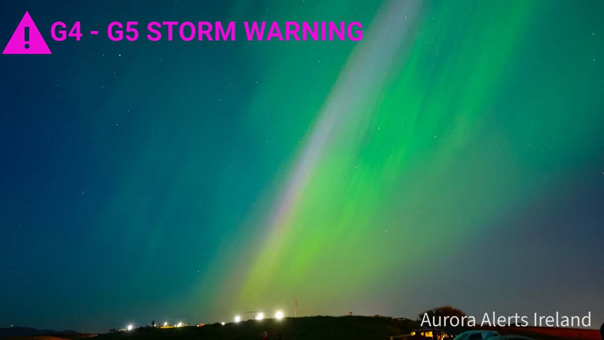 BREAKING NEWS - CME HAS ARRIVED AND IT'S ONE OF THE STRONGEST ON YEARS

View the latest update here 👉 donegalweatherchannel.ie/live-aurora-no…

#aurora #auroraborealis #astronomy #ireland #space #spaceweather #northernlights #SolarFlare