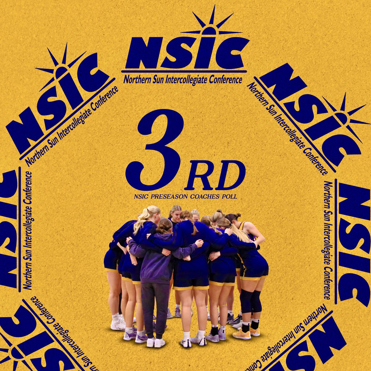 𝟑𝐑𝐃                                                                                          Your Golden Bears are ranked #3 in the <a href="/NorthernSunConf/">NSIC</a> preseason coaches poll!