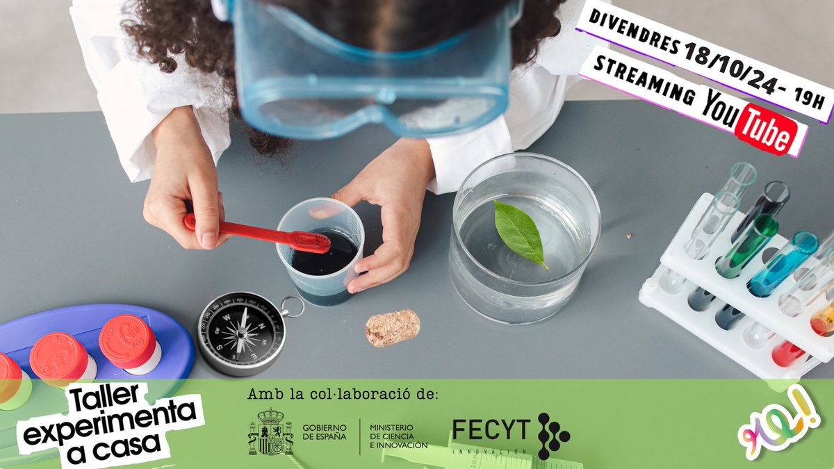 Sabeu per què l’agulla d’una brúixola sempre apunta al nord🧭? O per què s’infla el peix globus🐡 o un sabater pot caminar sobre l’aigua💦?

El 18/10 a les 19h experimentem
amb el magnetisme🧲, una reacció química🧪, la pressió💨 i la tensió superficial
ℹ️repteexperimenta.cat/experimenta-a-…