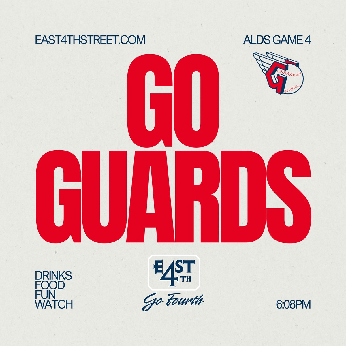 East 4th Street (@e4thst) on Twitter photo Game 4! Come watch this evening on E.4th <a href="/CleGuardians/">Cleveland Guardians</a> #clevelandguardians #dtcle #e4thst Game 4! Come watch this evening on E.4th <a href="/CleGuardians/">Cleveland Guardians</a> #clevelandguardians #dtcle #e4thst