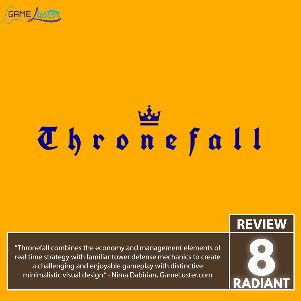 GameLuster's tweet image. Nima recommends the RTS tower defence game, Thronefall, by @_grizzlygames.                        

Read the full review here: gameluster.com/thronefall-rev…

#Thronefall