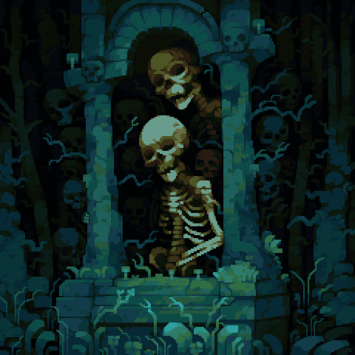 pixeldoshi's tweet photo. Death's Door 💀

#pixelart https://t.co/rlGxBVGkST