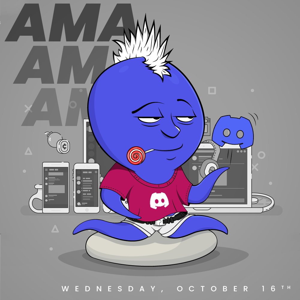 Octo8gaming's tweet photo. Octo Gaming: what's up, what's next 🐙

Join our written AMA on Wednesday, October 16th @ 6:00 PM CET on Discord 📅

With Octo's founders, learn more about the project and its future 🚀

You can join now and ask your questions on Discord ✍️