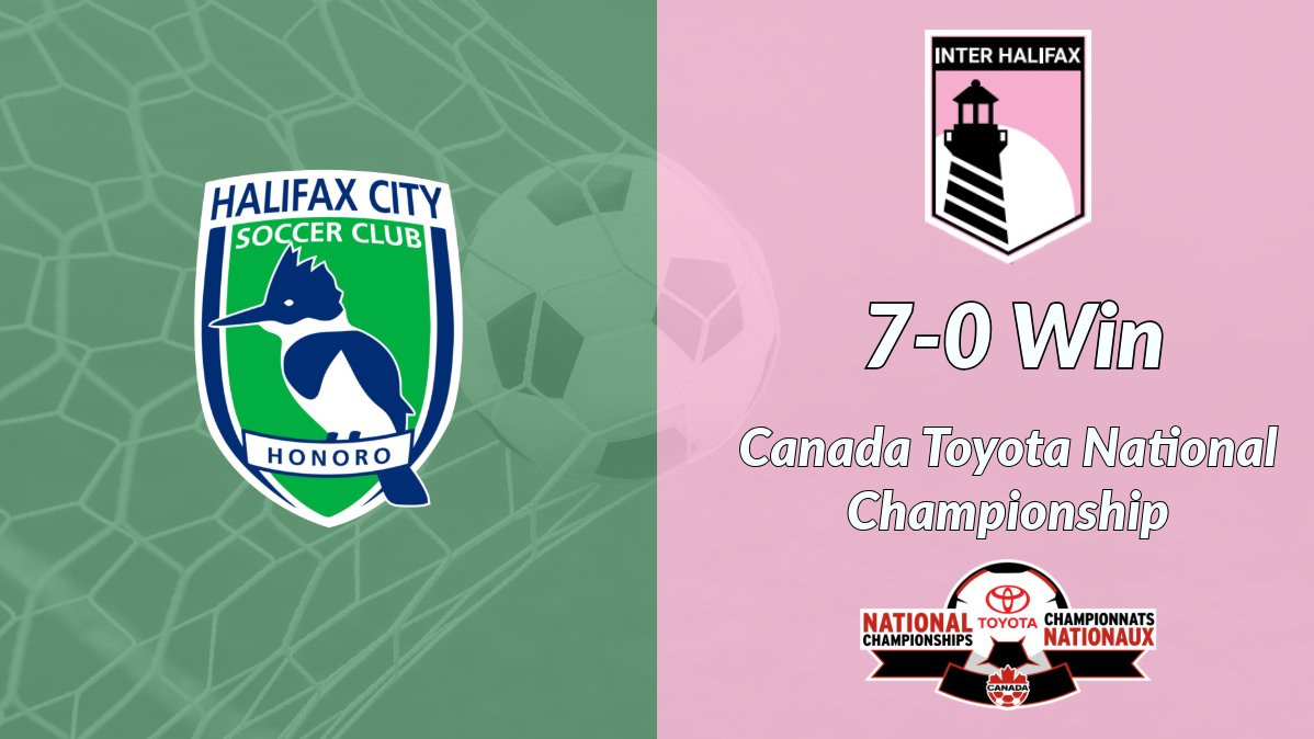 Congratulations to our AAA affiliate, Inter Halifax's U15 Boys on their opening win at the Canada Toyota National Championship!

Good luck the rest of the way and go @InterHalifaxsc !