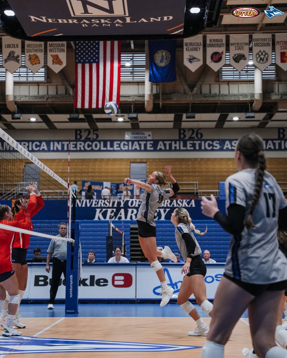 It’s almost <a href="/UNKvolleyball/">UNK Volleyball</a> game day ‼️👀

🗓️: Friday, Oct. 11
🆚: Emporia State
⏰: 6 PM

Thanks to the game sponsor: <a href="/NE_Lottery/">Nebraska Lottery</a> 

#GoLopers #LopesUp