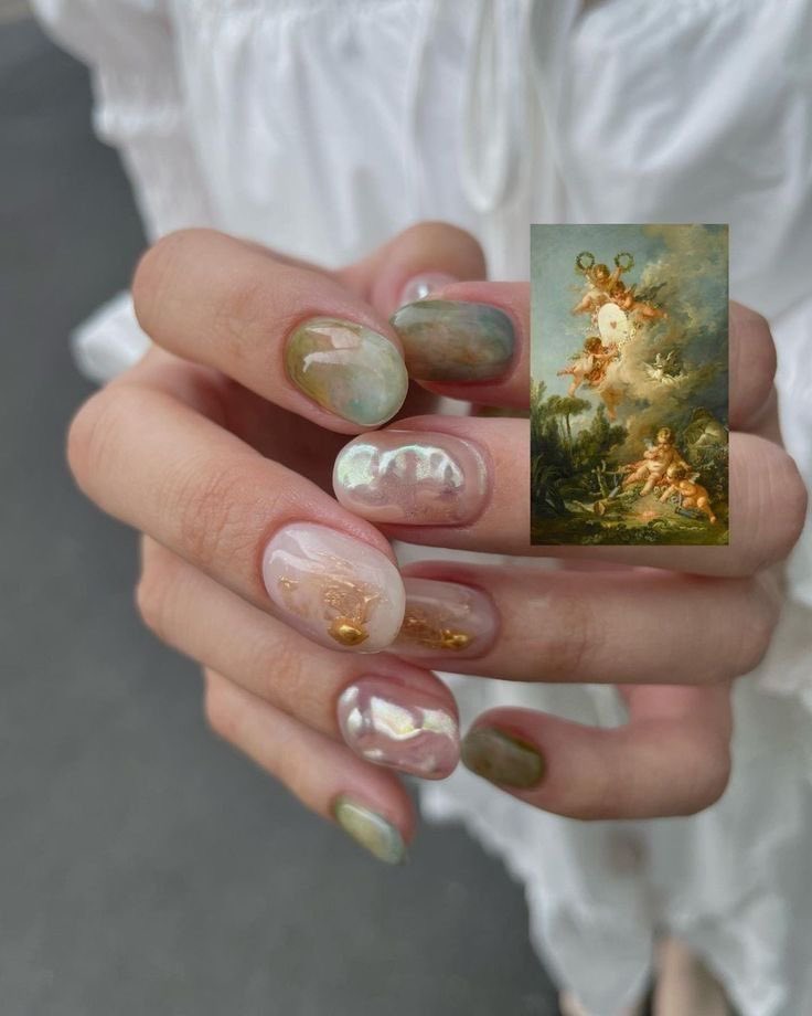 painting inspired nails