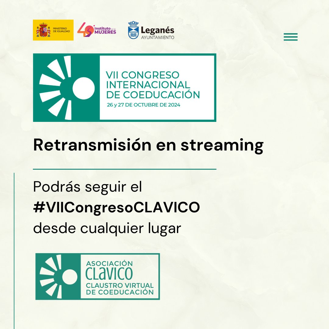 CLAVICO_'s tweet photo. 🎥 ¡Gran noticia! El #VIICongresoCLAVICO estará disponible en streaming. Inscríbete y sigue el congreso desde cualquier lugar 🌍✨
🔗 Inscríbete aquí: https://t.co/1WWE8bggkI
💳 Pasarela de pago: https://t.co/C5hsURlV3n
⚠️ Recuerda: La retransmisión es personal e intransferible. https://t.co/1KwugmIuyG