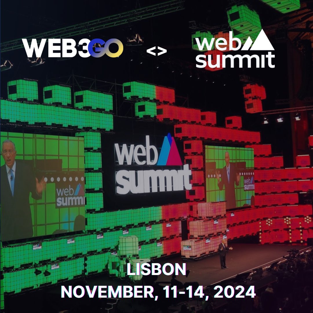 Web3Go (@web3go_network) on Twitter photo Exciting News! 😏
The Web3Go team will be attending this year’s #WebSummit in 🇵🇹 #Lisbon from November 11th to 14th
We’re looking forward to connecting with innovators, entrepreneurs, and leaders in the tech and crypto 💸space
See you there 😏
<a href="/WebSummit/">Web Summit</a> Exciting News! 😏
The Web3Go team will be attending this year’s #WebSummit in 🇵🇹 #Lisbon from November 11th to 14th
We’re looking forward to connecting with innovators, entrepreneurs, and leaders in the tech and crypto 💸space
See you there 😏
<a href="/WebSummit/">Web Summit</a>