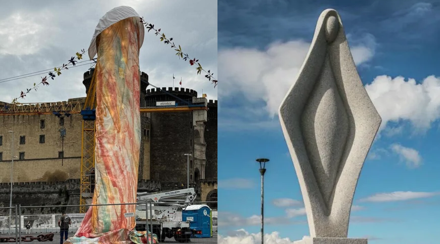 Ho molto apprezzato l'opera a forma di Spirito Santo che hanno messo a Napoli, perché fa il paio con la statua a Santa Teresa di Gallura, in Sardegna, a forma di Madre Santissima.