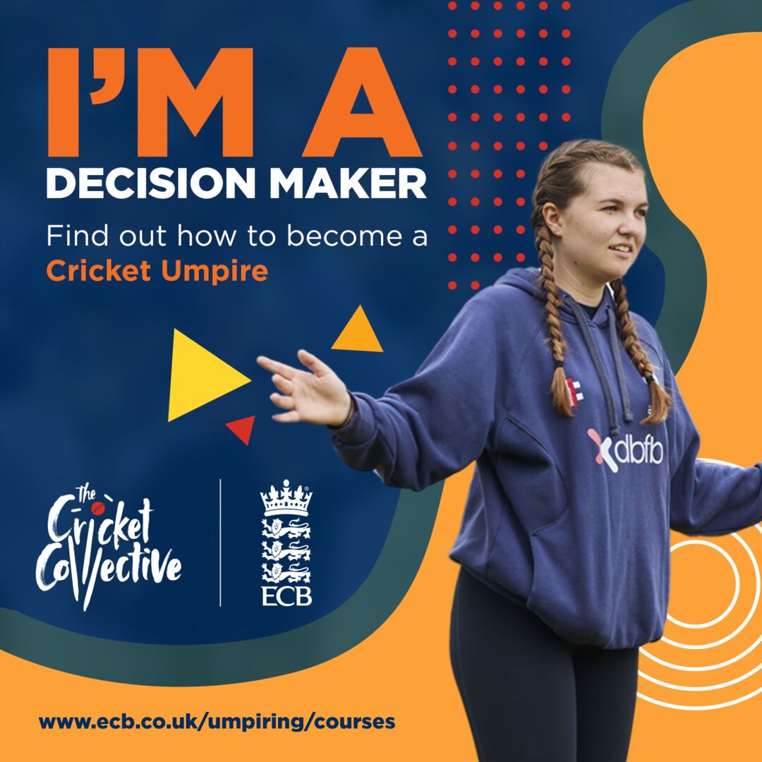 Want to learn how to umpire? 

🥼Sundays 17/24 November - Macclesfield
booking.ecb.co.uk/EVXMkP

🥼Sundays 26 Jan / 2 Feb - Hartford - booking.ecb.co.uk/3VQw2Z

No prior experience of umpiring in cricket is required before attending the course.