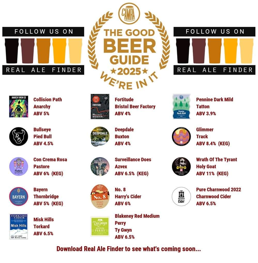 PartizanTavern's tweet image. On the bar today

#goodbeerguide @CAMRA_Official @AnarchyBrewCo @BrisBeerFactory @TattonBrewery @piedbullbrew @BuxtonBrewery @trackbrewco @pastorebrewing @azvexbrewing @holygoatbrewing @thornbridge @harrys_cider @CharnwoodCider @nottscider @ty_gwyn @NottinghamCAMRA
#RealAleFinder