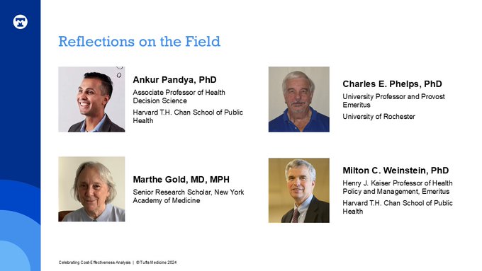Excited to announce that Milton Weinstein will join the "legends" panel at the 10/26 <a href="/TuftsCEVR/">CEVR</a>-<a href="/DukeMargolis/">Duke-Margolis</a> hosted symposium in Boston, "Celebrating Cost-Effectiveness Analysis."

Moderated by <a href="/AnkurFactorial/">Ankur Pandya</a>
 
Register in person or online: tinyurl.com/v4zd34mp <a href="/socmdm/">Society for Medical Decision Making (SMDM)</a>