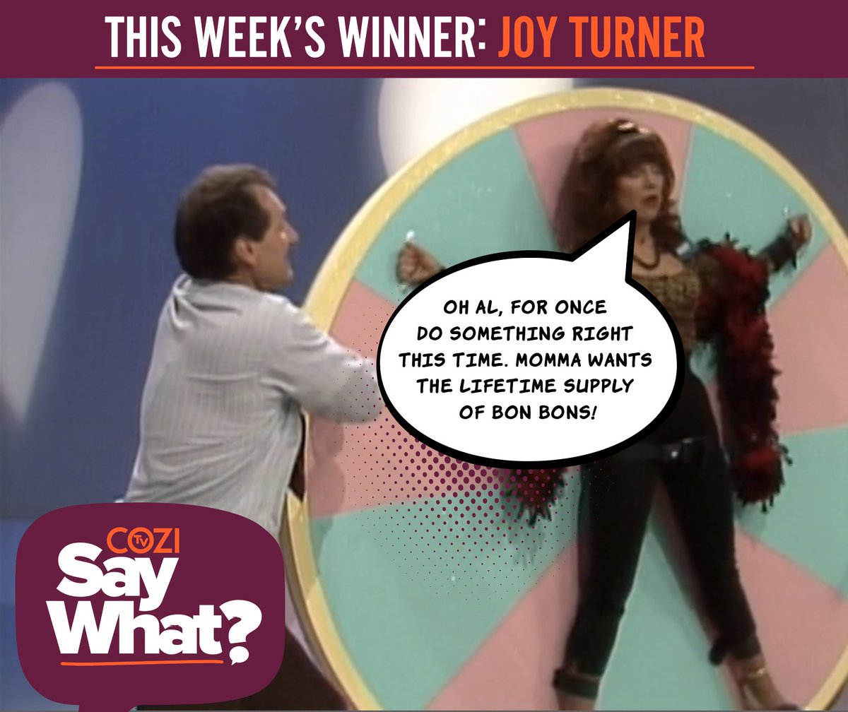 COZI TV (@cozitv) on Twitter photo This week's #COZISAYWHAT winner Joy Turner, turned this wheel into just the perfect spin on Peg's life (too much?) But she captured Peg's voice perfectly, so let's give a round of applause to Joy Turner, winner of a <a href="/gomohu/">Mohu TV Antennas</a> Leaf 50 Amplified Indoor HDTV Antenna! This week's #COZISAYWHAT winner Joy Turner, turned this wheel into just the perfect spin on Peg's life (too much?) But she captured Peg's voice perfectly, so let's give a round of applause to Joy Turner, winner of a <a href="/gomohu/">Mohu TV Antennas</a> Leaf 50 Amplified Indoor HDTV Antenna!