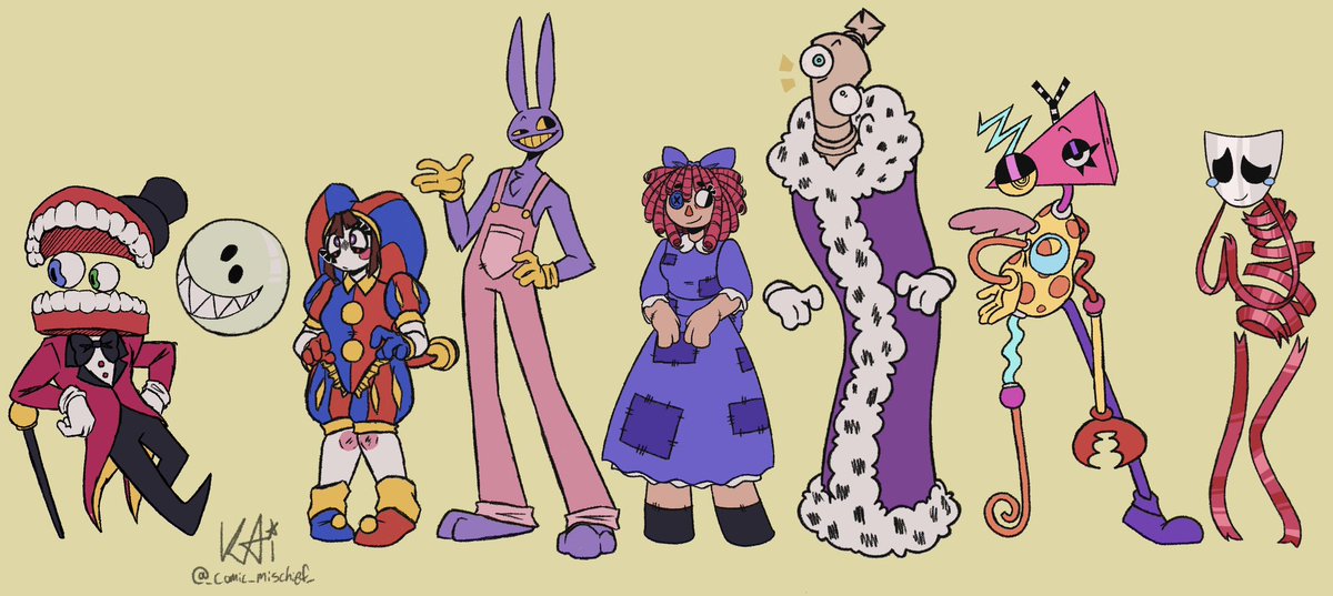 planning on drawing gummigoo as well, but here is the main cast of tadc in my style!