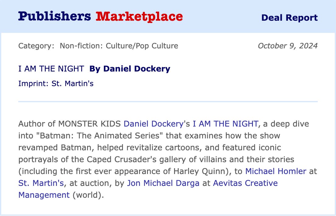 dandock's tweet image. I AM VENGEANCE.
I AM THE NIGHT.
I AM (writing a) BATMAN (book!)