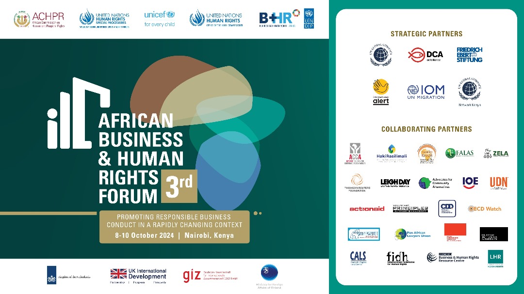 RSEEOBENIN's tweet photo. @RSEEOBENIN participe au 3ème #ABHRForum, ouvert ce mercredi 09 octobre 2024 à Nairobi au Kenya sous le thème : Promouvoir une conduite responsable des entreprises dans un contexte en évolution rapide. @WGBizHRs @ioevoice @GIZAfricanUnion @BHR_FIDH @EnabelauBenin 
#Bizhumanrights https://t.co/wQXkbVDLJd