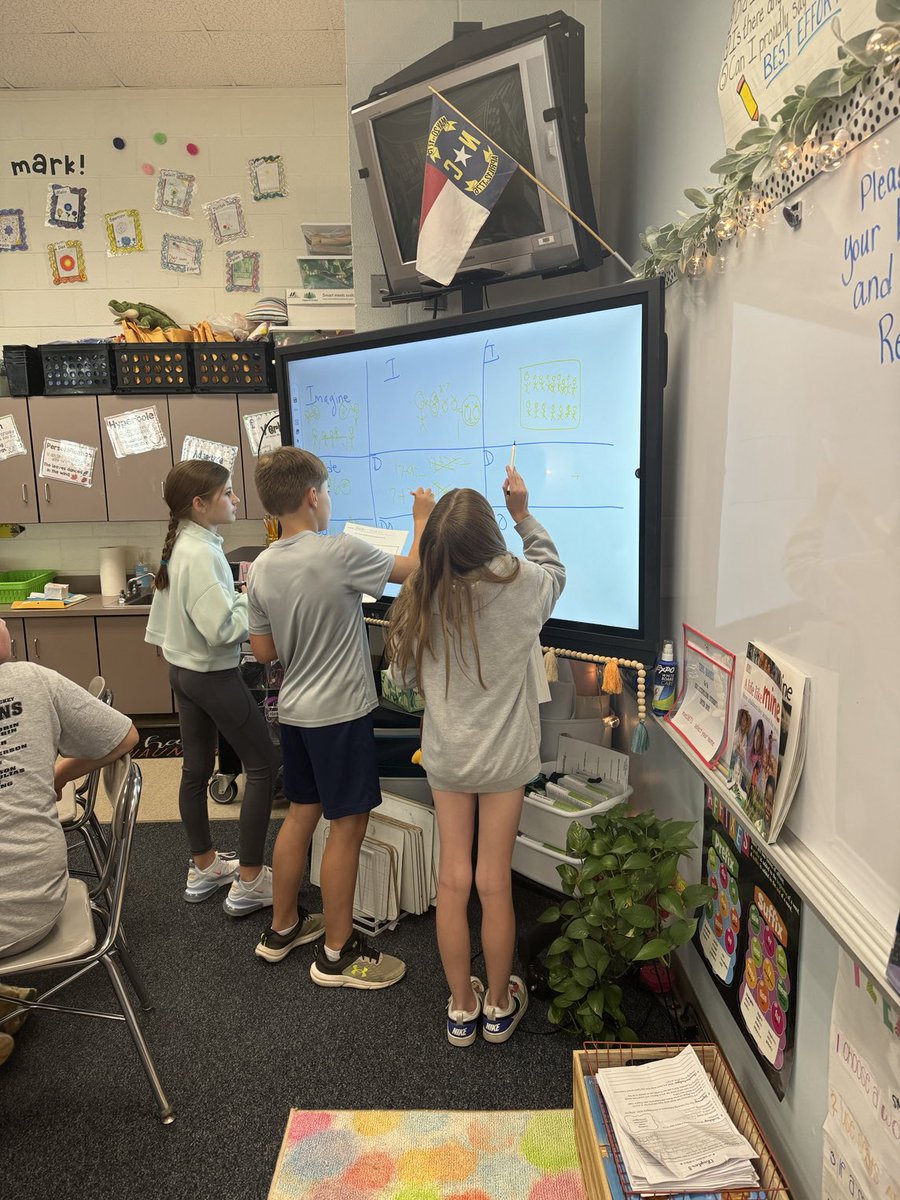 Students demonstrating new math strategies to solve two step word problems. ⁦<a href="/Lead_Mine/">Lead Mine Elementary</a>⁩ ⁦<a href="/Lead_Mine_PTA/">Lead Mine PTA</a>⁩