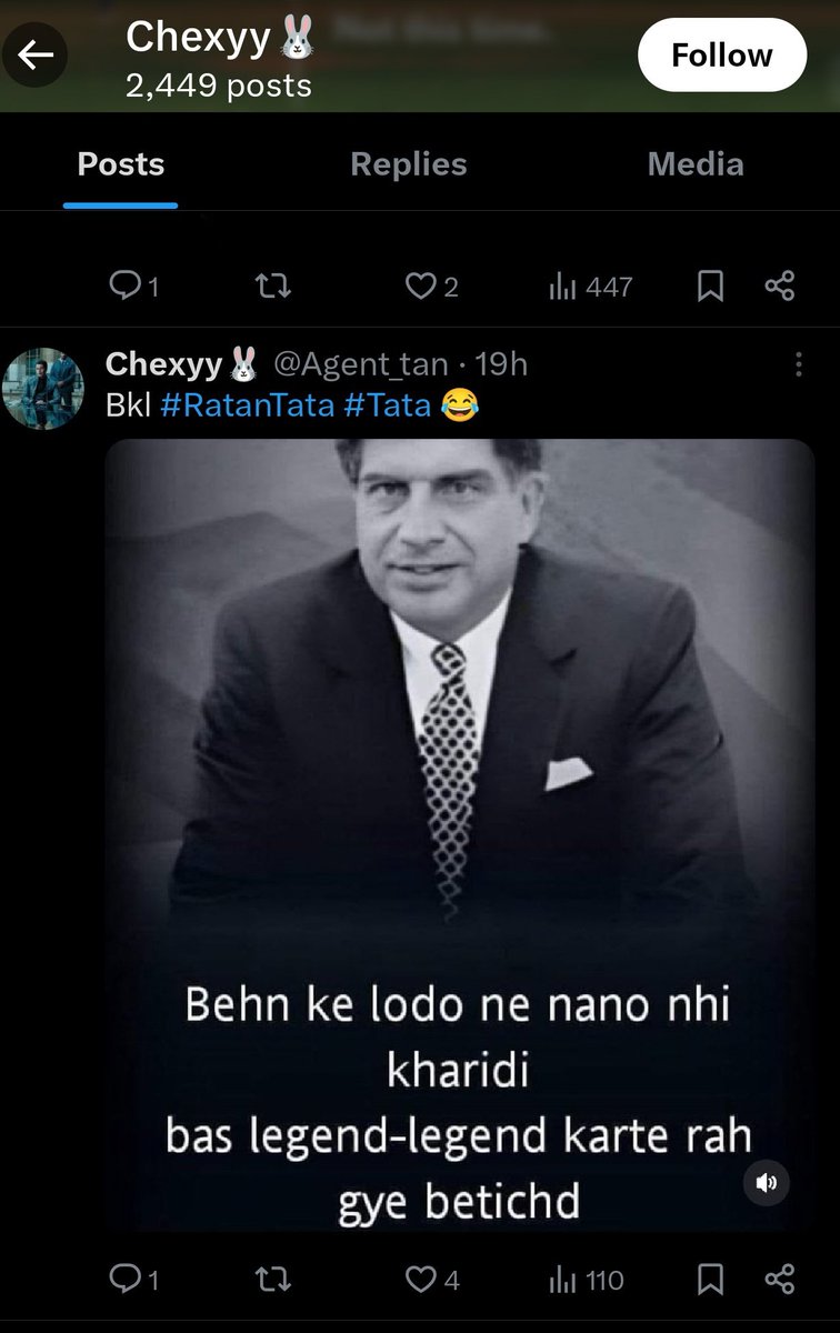 singhsanusays's tweet photo. @VikramDevinc @unitedindia___ @Mumbaikhabar9 @rushikesh_agre_ @TataCompanies @MumbaiPolice @Mum_CyberPolice Do take strict action against d account in screenshot for cursing the legendary philanthropist Tata Sir. @randomsena @HinduITCell @DeepikaBhardwaj @erbmjha @Warlock_Shabby @GemsOf_Politics #BharatRatna https://t.co/xjqSValz14