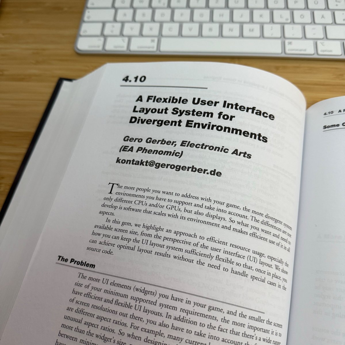 gerogerber's tweet image. Back in 2010, I had the privilege of contributing to Game Programming Gems 8 with an article on how we developed the UI layout system in C++ for BattleForge, our PC game published by Electronic Arts. Such great memories from those days! @dougbinks @atlake @EA
#GameProgramming…