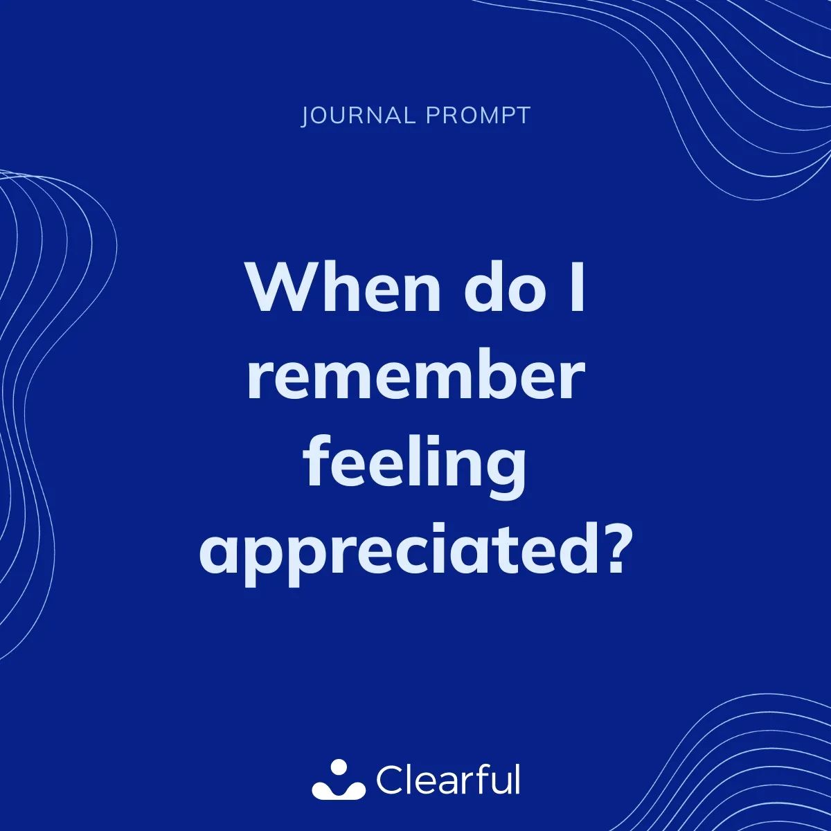 ✨Journal Prompt: When do I remember feeling appreciated?

Share your answers below.

#journaling #journalprompt #mindfulness buff.ly/3Srm6d7