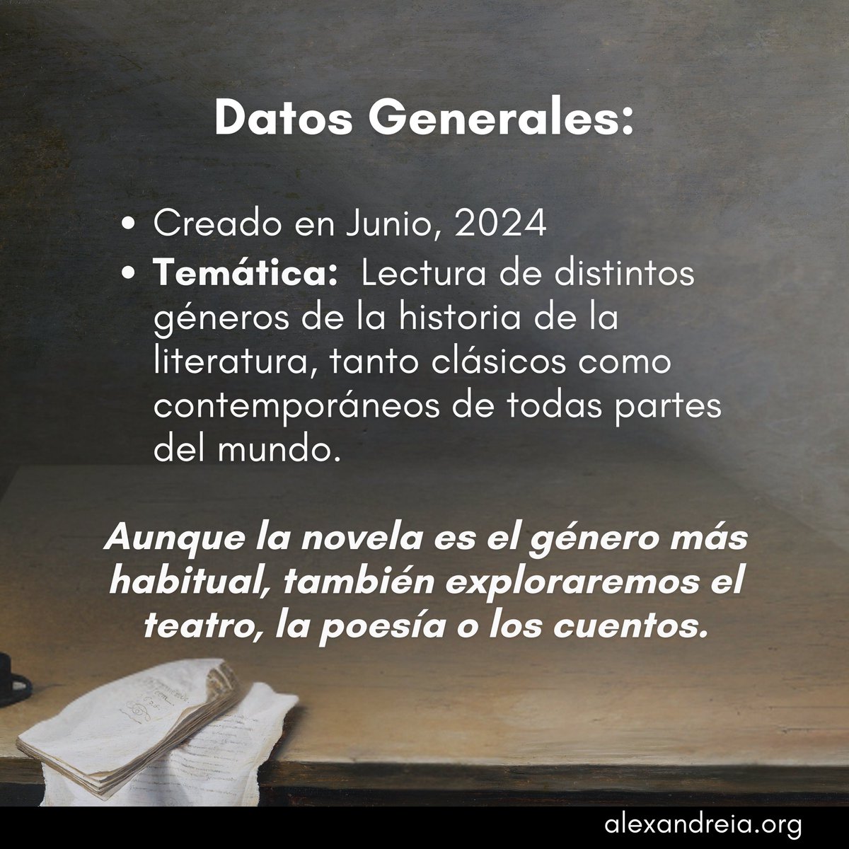 Club de Lectura Alexandreia tweet media