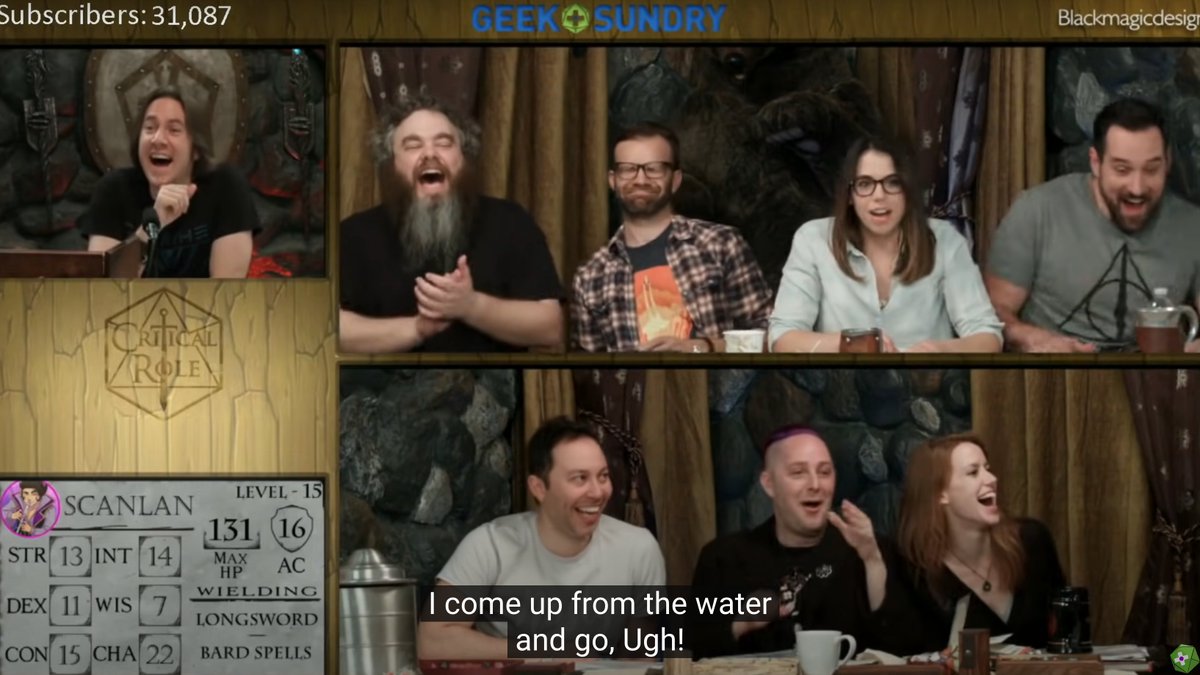 noradominick's tweet photo. one of the best things about the legend of vox machina is getting to see all of laura bailey's big, iconic swings at the table be animated. 10/10. no notes #LVMSpoilers https://t.co/JctIZB3FMQ