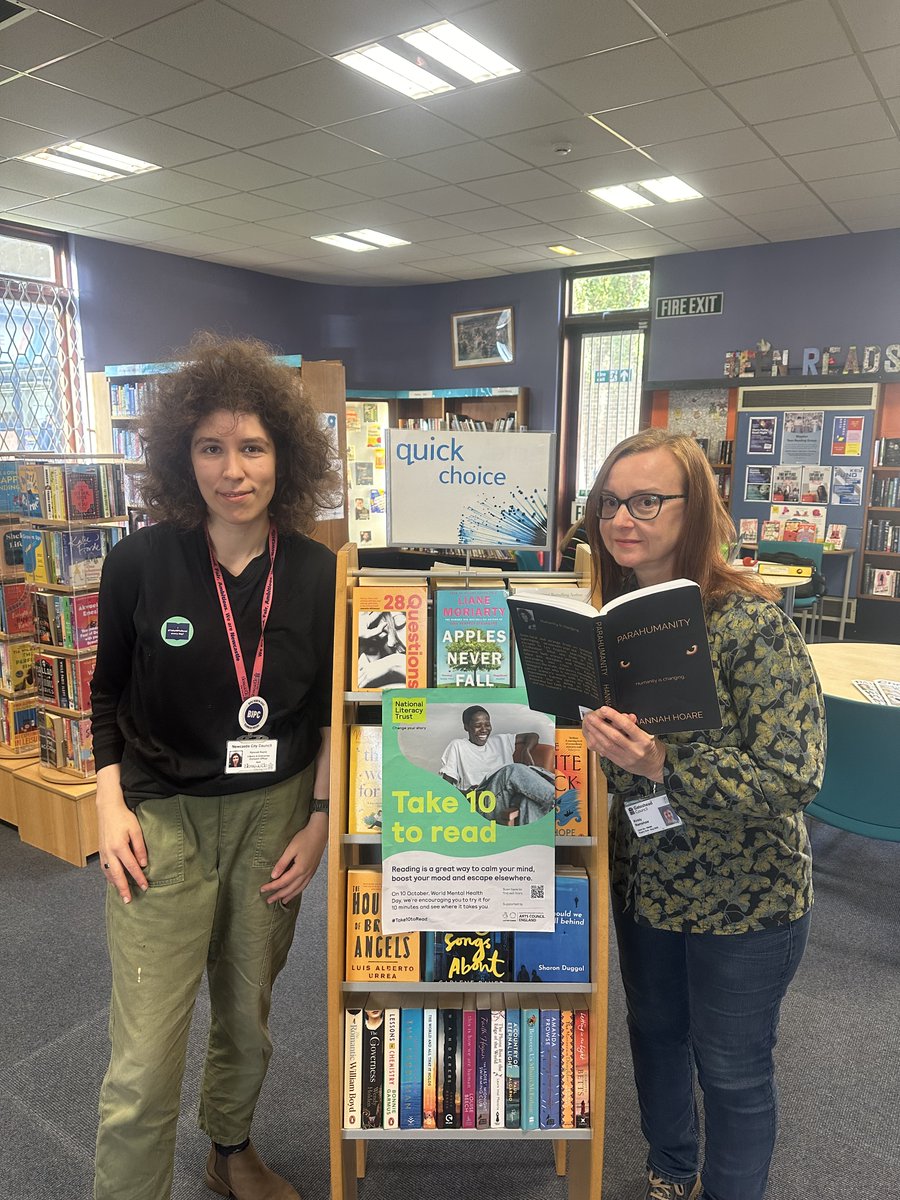 gateslibraries's tweet image. Local author Hannah Hoare popped into #BlaydonLibrary today and joined in the #Take10ToRead fun! #WorldMentalHealthDay