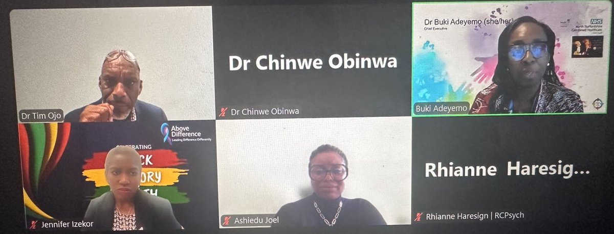 #BHM #RCPsychLive Impactful &amp; thought provoking talks! Watch out for the recording from <a href="/rcpsych/">Royal College of Psychiatrists</a> <a href="/AshieduJoel/">Ashiedu Joel PhD</a> <a href="/ileolusi/">Buki</a> <a href="/CombinedNHS/">CombinedNHS</a> <a href="/Abovedifference/">Above Difference</a> #TimOjo