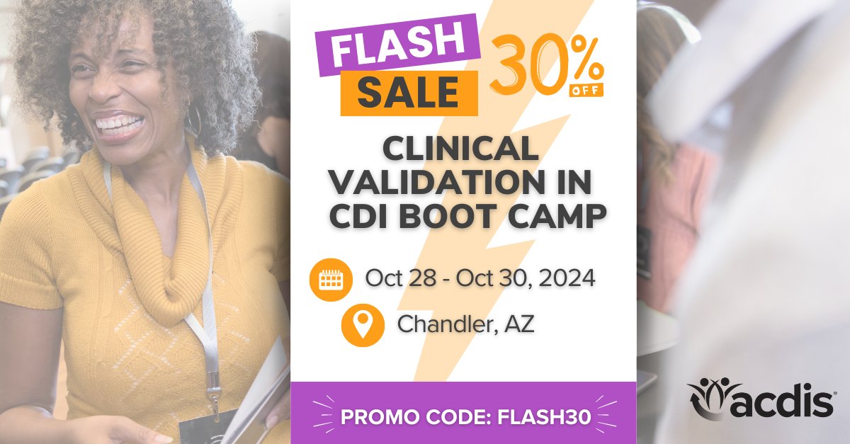 🚨 Flash Sale! Save 30% on Clinical Validation in CDI Boot Camp and immerse yourself in training that move towards genuine collaboration instead of just querying. Learn more here: hubs.la/Q02SyXDP0