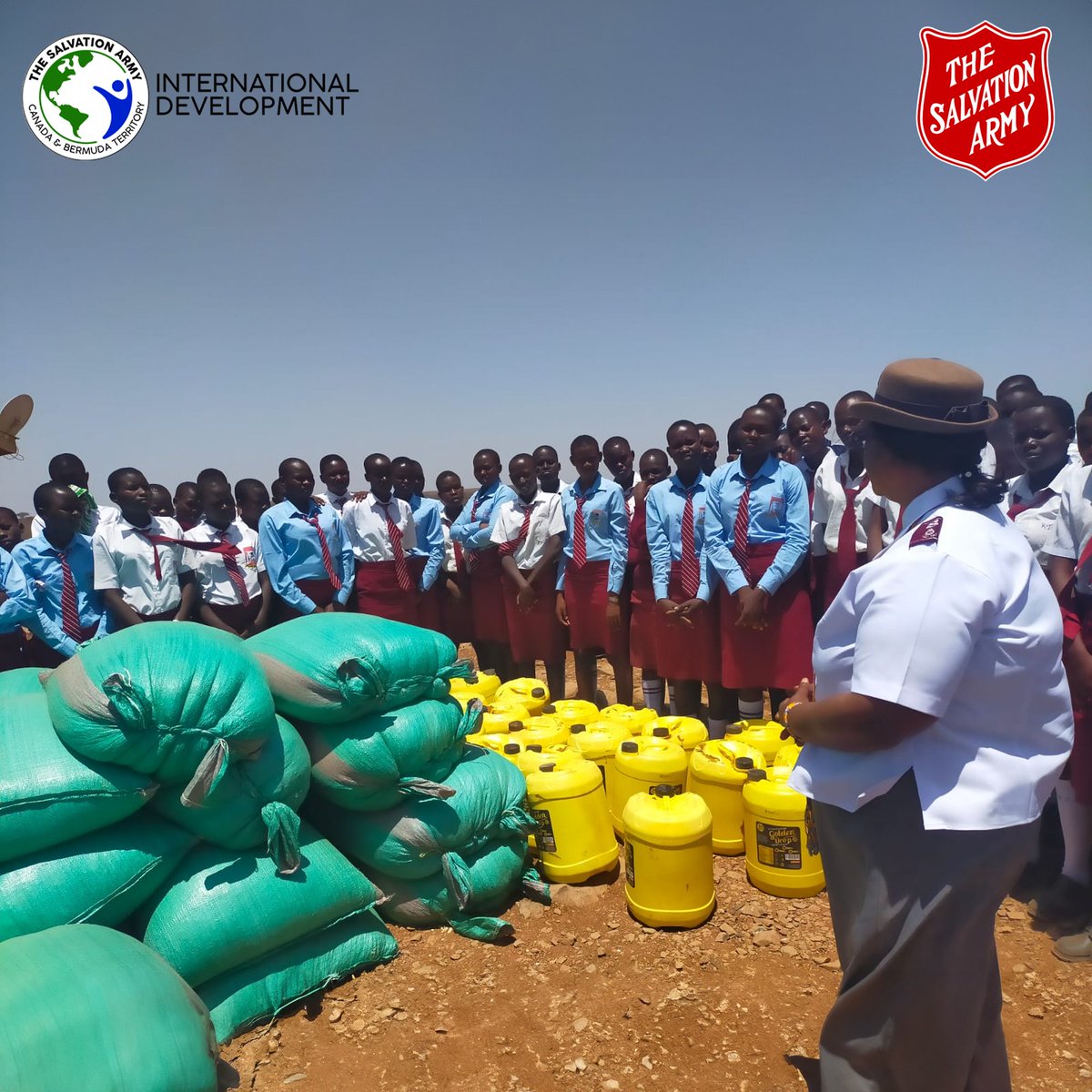 Since 2020, Kenya has faced a devastating drought, leaving millions in need. Thanks to you, The Salvation Army was able to support 59 schools across the Turkana region of Kenya, providing them with water, maize, beans, rice, cooking oil, sugar, and more. bit.ly/sahopeforthewo…