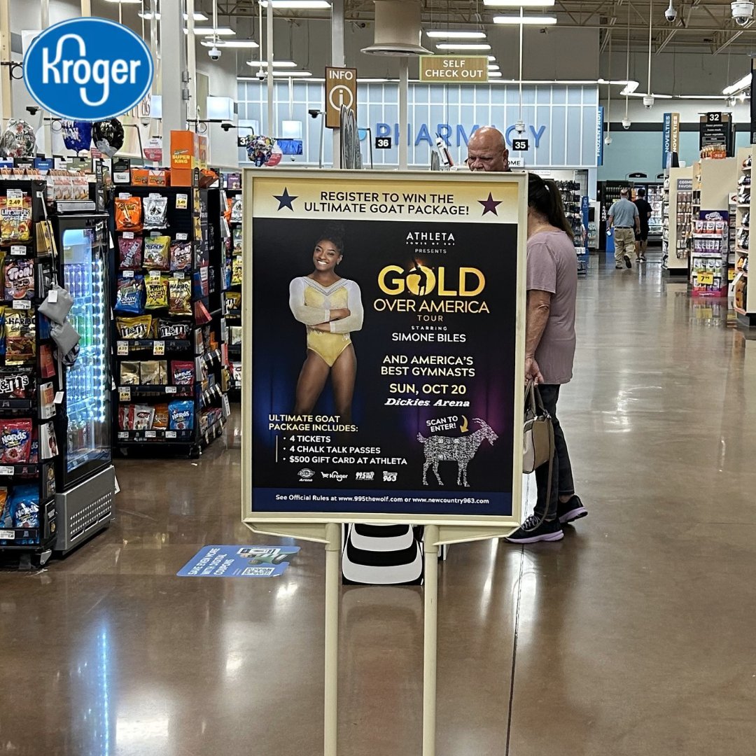 There’s only 3 days left to enter the Let’s GOAT Giveaway! 🌟 Available at your local @krogerdfw until October 13th, don’t miss out on the chance to win the ULTIMATE GOAT PACKAGE!

Includes:
🎟️4 Tickets to the show on 10/20⁠
🤩4 Chalk Passes ⁠
🛍️$500 @athleta Gift Card⁠