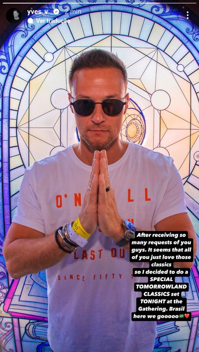tomorrowlandbr's tweet photo. 🚨 Urgente! O DJ @yvesv acaba de anunciar no Instagram que preparou um set com as clássicas da Golden Era para o The Gathering hoje na Tomorrowland Brasil! 🎶🔥 Quem tá pronto pra essa nostalgia épica? 🙌✨ #TomorrowlandBrasil #Tomorrowland #YvesV https://t.co/VEybopVHWP
