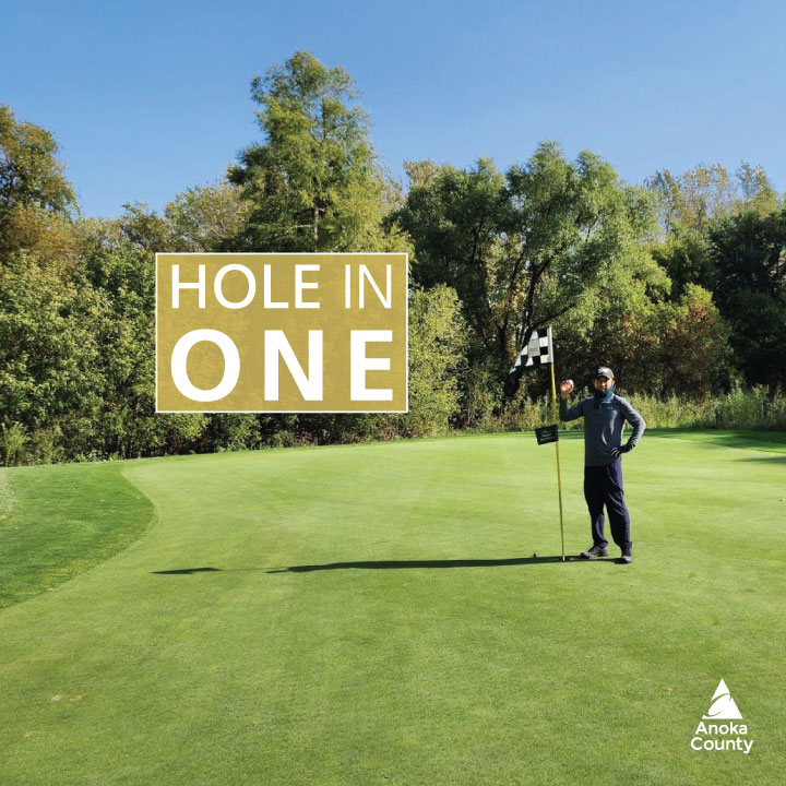 Teeing off from hole #6, Dong from Fridley got his first hole in one! Congratulations! #chomonixgc ⛳6️⃣👏