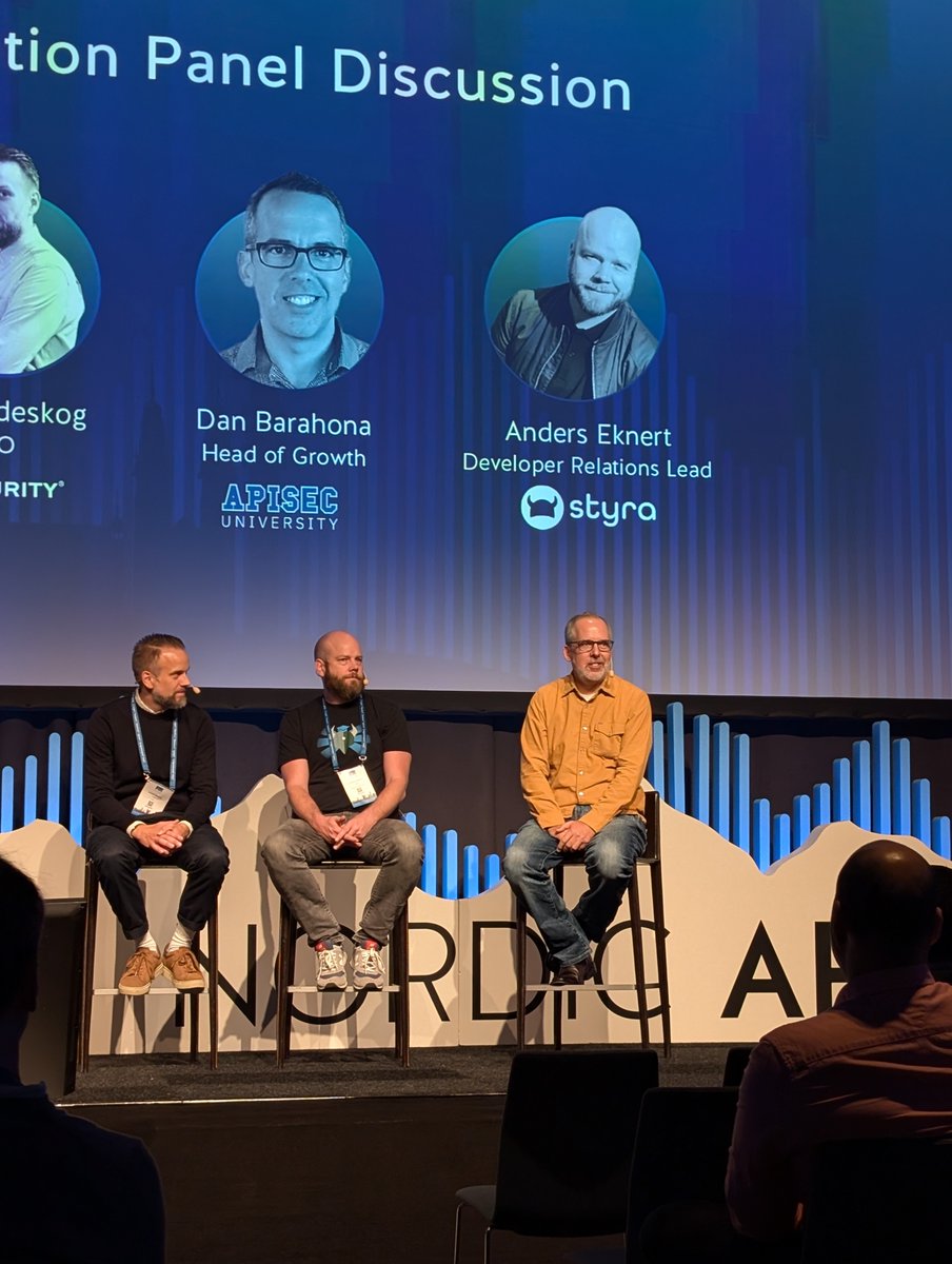 apisecu's tweet image. We had a great time at NordicAPIs #PlatformSummit!
It was great to see the amazing Confidence Staveley and one of our AU Ambassadors, Roger Bergling! Thanks to everyone who came out!