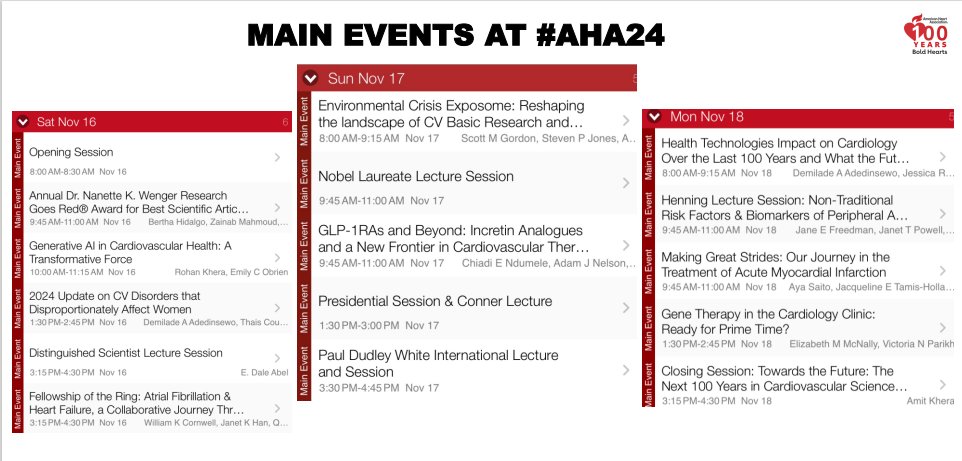 Garima Sharma M.D (@garimavsharmamd) on Twitter photo Here is a sneak peek at the Main Events <a href="/AHAScience/">AHA Science</a> #AHA24 in Chicago Nov 16-18. Looking forward to <a href="/GoRedForWomen/">GoRedforWomen</a> and Wenger awards! <a href="/dramitkhera/">Amit Khera</a> <a href="/JoChikweMD/">Jo Chikwe</a> <a href="/DrDamluji/">Abdulla A. Damluji, MD, PhD</a> <a href="/VietHeartPA/">Viet Le DMSc PA-C FACC FAHA HF-Cert</a> <a href="/ycommodore/">Yvonne Commodore-Mensah, PhD, MHS, RN</a> <a href="/rohan_khera/">Rohan Khera</a> <a href="/annetkiraboc1/">Annet Kirabo D.V.M., M.Sc., Ph.D., F.A.H.A.</a> @billycaceres_ <a href="/DrJMieres/">Jennifer H. Mieres, MD , FACC, MASNC, FAHA</a> <a href="/drstaceyrosen/">Stacey Rosen, M.D.</a> <a href="/NancyatHeart/">nancyatheart</a> Here is a sneak peek at the Main Events <a href="/AHAScience/">AHA Science</a> #AHA24 in Chicago Nov 16-18. Looking forward to <a href="/GoRedForWomen/">GoRedforWomen</a> and Wenger awards! <a href="/dramitkhera/">Amit Khera</a> <a href="/JoChikweMD/">Jo Chikwe</a> <a href="/DrDamluji/">Abdulla A. Damluji, MD, PhD</a> <a href="/VietHeartPA/">Viet Le DMSc PA-C FACC FAHA HF-Cert</a> <a href="/ycommodore/">Yvonne Commodore-Mensah, PhD, MHS, RN</a> <a href="/rohan_khera/">Rohan Khera</a> <a href="/annetkiraboc1/">Annet Kirabo D.V.M., M.Sc., Ph.D., F.A.H.A.</a> @billycaceres_ <a href="/DrJMieres/">Jennifer H. Mieres, MD , FACC, MASNC, FAHA</a> <a href="/drstaceyrosen/">Stacey Rosen, M.D.</a> <a href="/NancyatHeart/">nancyatheart</a>