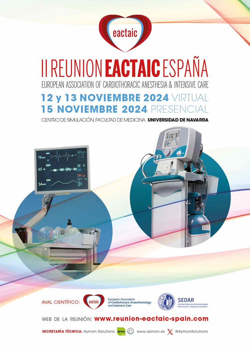 Aymon Solutions (@aymonsolutions) on Twitter photo 📢 Curso virtual/online II Reunión de la <a href="/EACTAIC/">EACTAIC</a> España
🗓 12-13 nov: ponencias virtuales
🗓 15 nov: talleres opcionales presenciales. Universidad de Navarra.
Más info e inscripciones aquí 👉 bit.ly/4d3M54p
<a href="/MarcVives13/">Marc Vives</a> <a href="/albimar23/">A Hernandez</a> <a href="/AlfredoS22966/">Alfredo Panadero Sánchez</a> 📢 Curso virtual/online II Reunión de la <a href="/EACTAIC/">EACTAIC</a> España
🗓 12-13 nov: ponencias virtuales
🗓 15 nov: talleres opcionales presenciales. Universidad de Navarra.
Más info e inscripciones aquí 👉 bit.ly/4d3M54p
<a href="/MarcVives13/">Marc Vives</a> <a href="/albimar23/">A Hernandez</a> <a href="/AlfredoS22966/">Alfredo Panadero Sánchez</a>