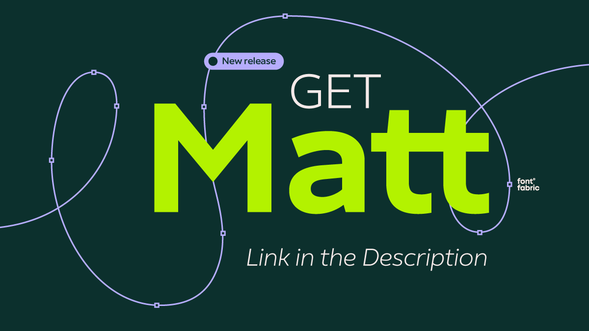 Fontfabric's tweet photo. Meet Matt 👋 The sans-serif font that's anything but basic. Modern, crisp, and packed with personality, Matt brings clarity and style to all your designs. ✨ Plus, grab it now with our special launch discount!
Get Matt here: https://t.co/xmLzGSyjmV https://t.co/I8Urx2iwby