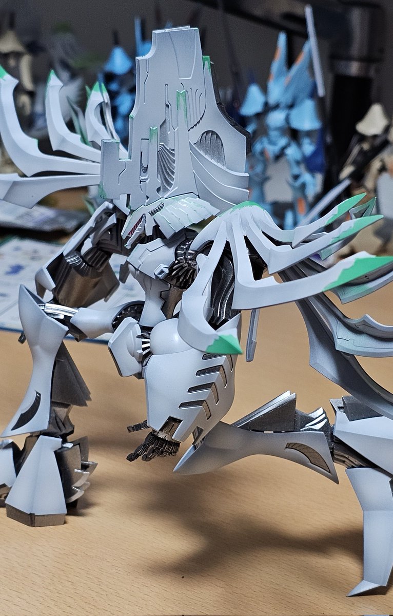 VIPofGOLD's tweet image. バロンズゥ。ここまで作った。
クリアオレンジが無くて作業ストップ
#ブレンパワード #MODEROID